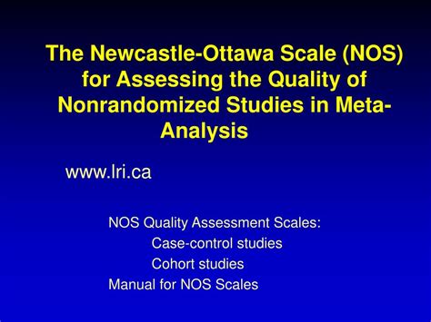 newcastle-ottawa scale nos